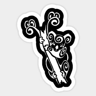 White Koala Design Sticker